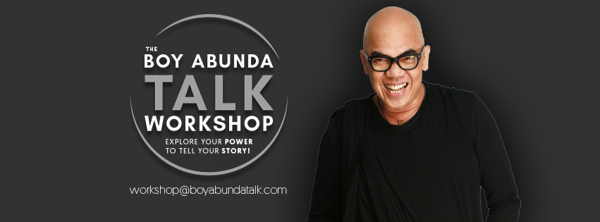 Boy Abunda teaches you the proper way of public speaking and hosting in “The Boy Abunda Talk Workshop”